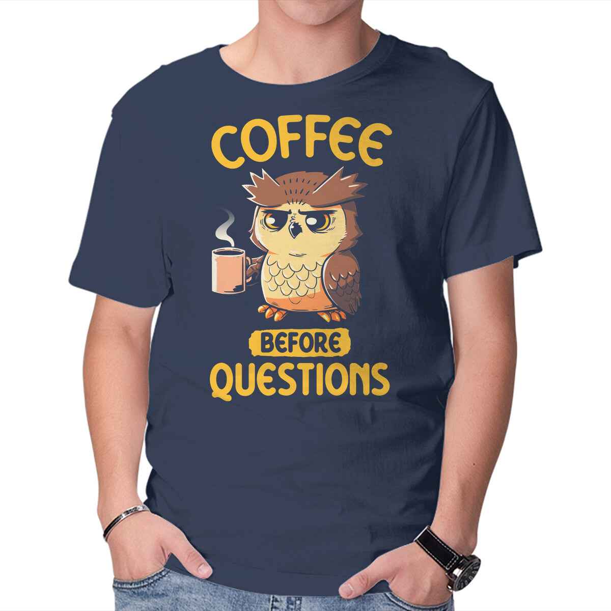 Coffee Before Questions – Coffee Graphic T-Shirt