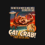 The Giant Cat Crab – Cat Graphic T-Shirt design artwork for black graphic T-shirt