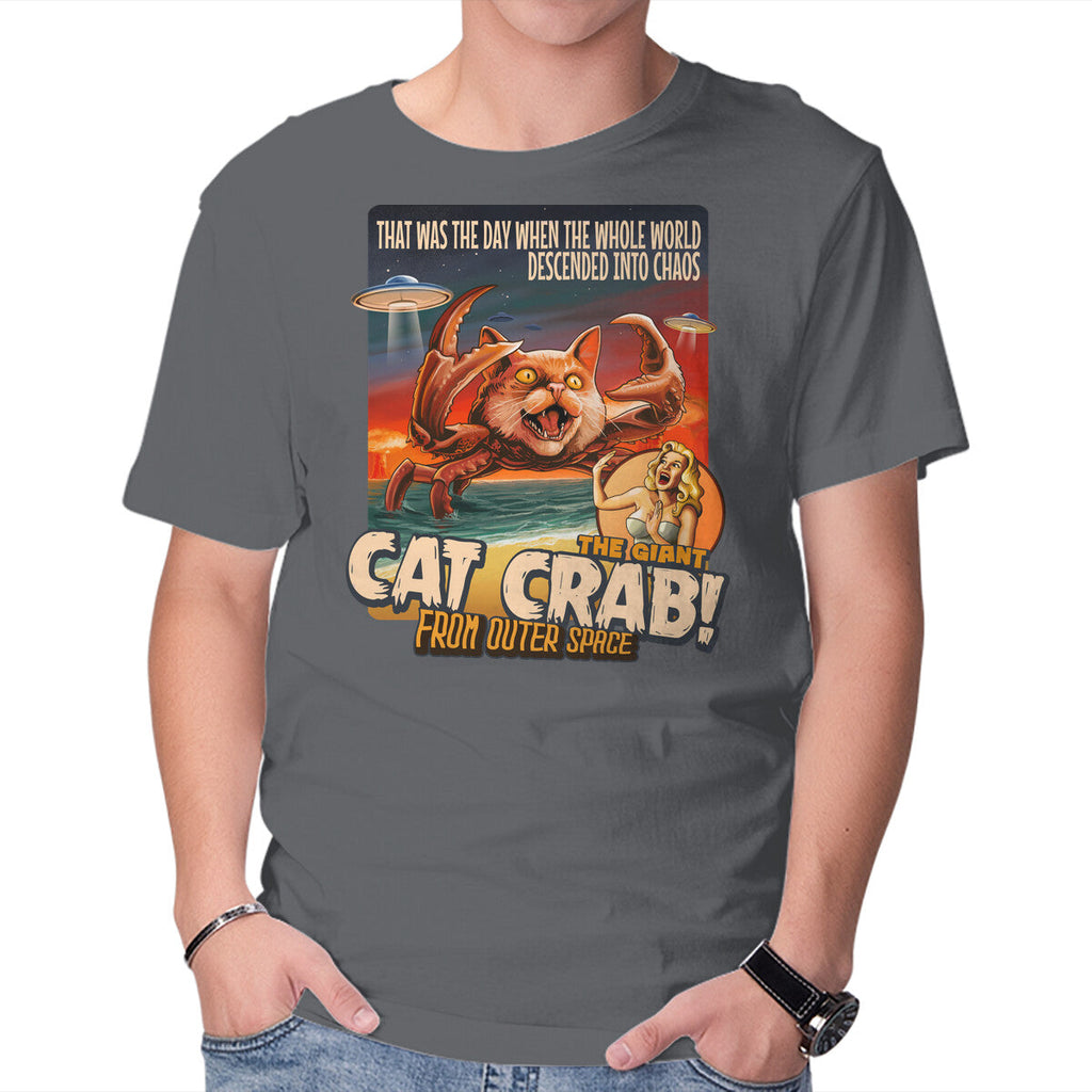 The Giant Cat Crab – Cat Graphic T-Shirt in charcoal, product display