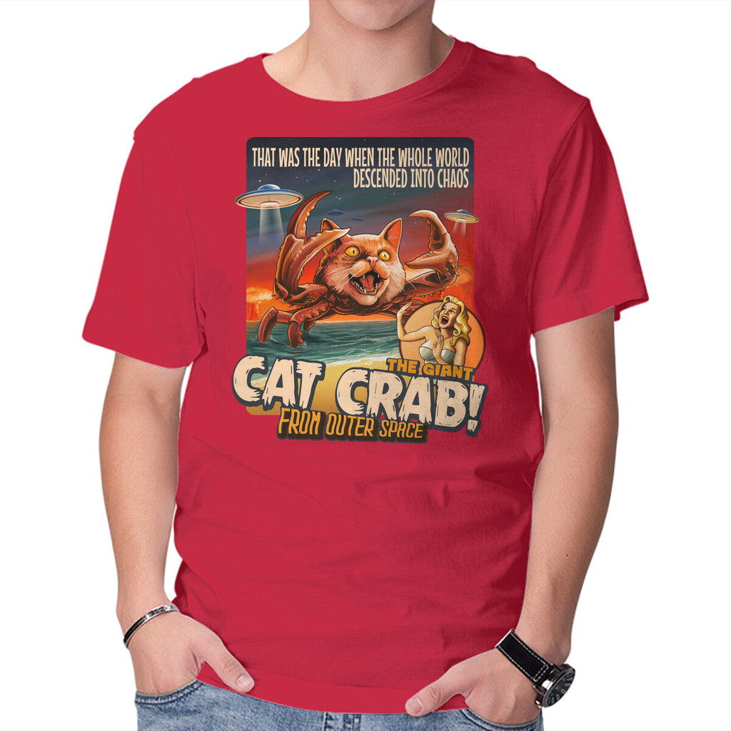 The Giant Cat Crab – Cat Graphic T-Shirt in red, product display