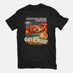 The Giant Cat Crab – Cat Graphic T-Shirt in black, flat-lay product view
