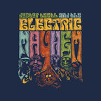 The Psychedelic Mayhem – Music Graphic T-Shirt design artwork for navy graphic T-shirt