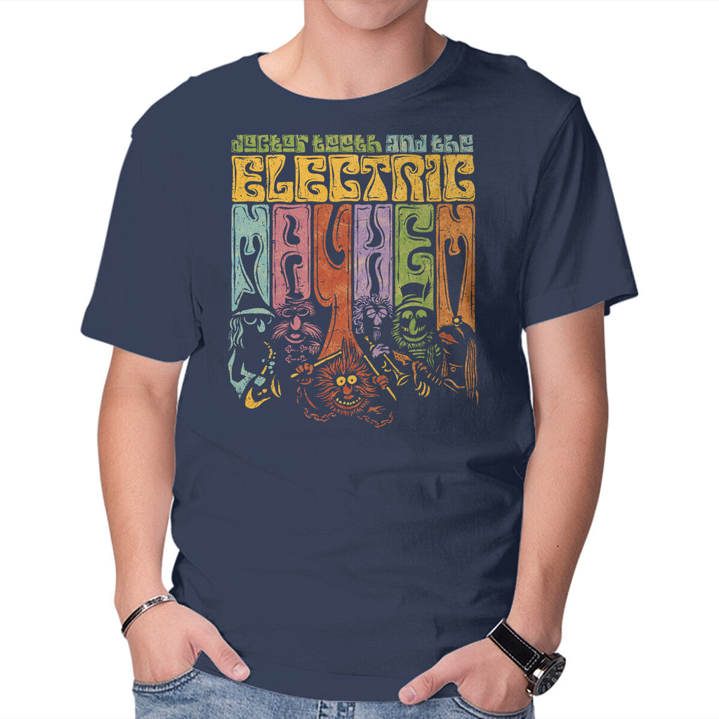 The Psychedelic Mayhem – Music Graphic T-Shirt in navy, product display