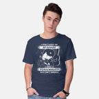 Model wearing navy My Personality – Funny Graphic T-Shirt