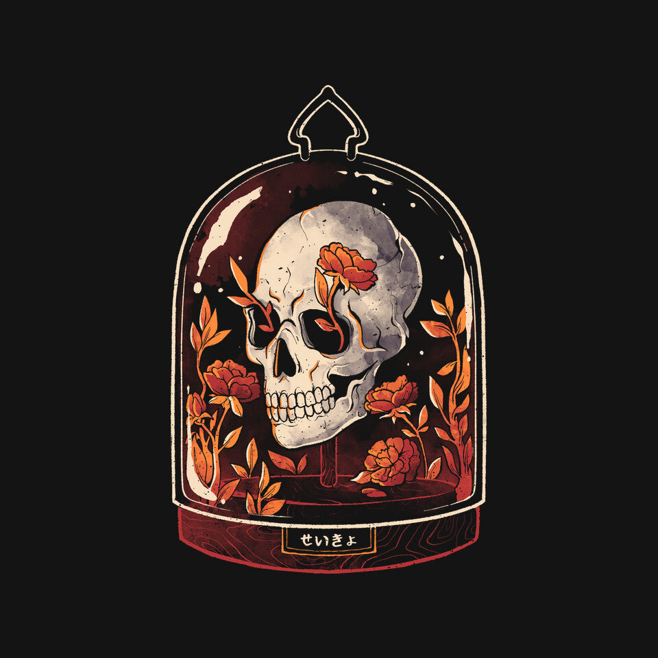 Skull Dome Graphic T-Shirt design artwork for black graphic T-shirt