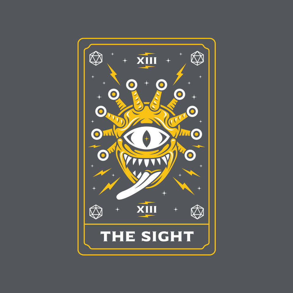 The Sight Tarot Card Graphic T-Shirt design artwork for charcoal graphic T-shirt