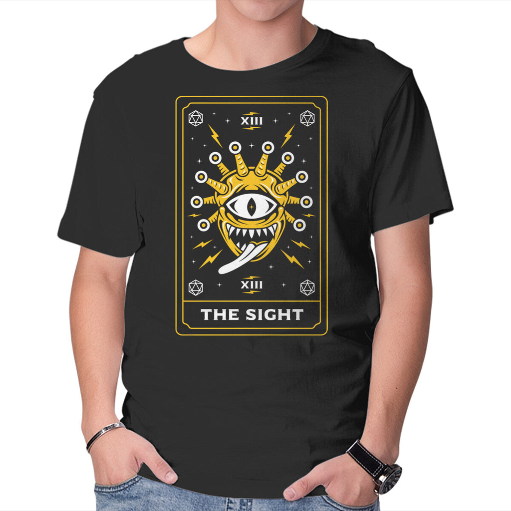 The Sight Tarot Card Graphic T-Shirt in black, product display
