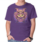 Samurai Neko – Cat Graphic T-Shirt in purple, product display