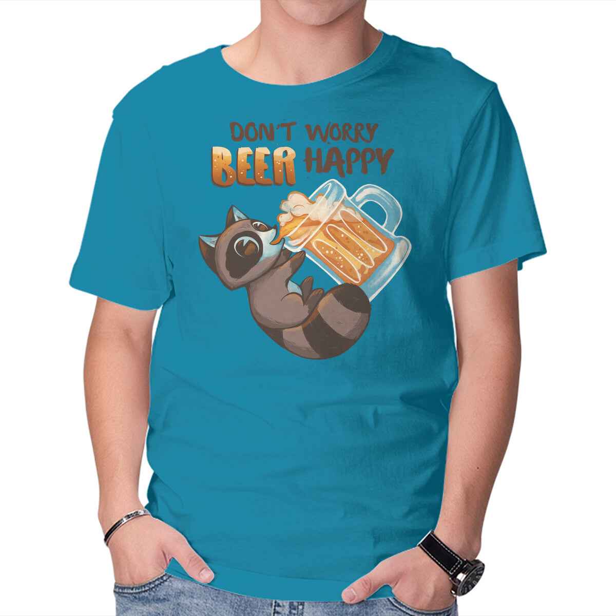 Beer Happy – Animal Graphic T-Shirt