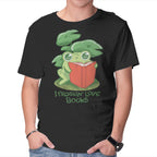 Froggin Love Books – Animal Graphic T-Shirt in black, product display