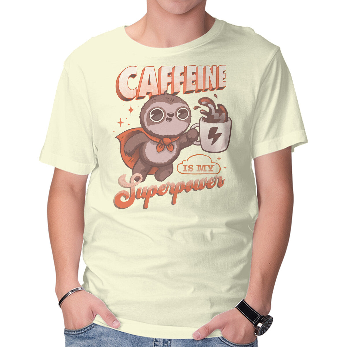 Caffeine Is My Superpower – Coffee Graphic T-Shirt