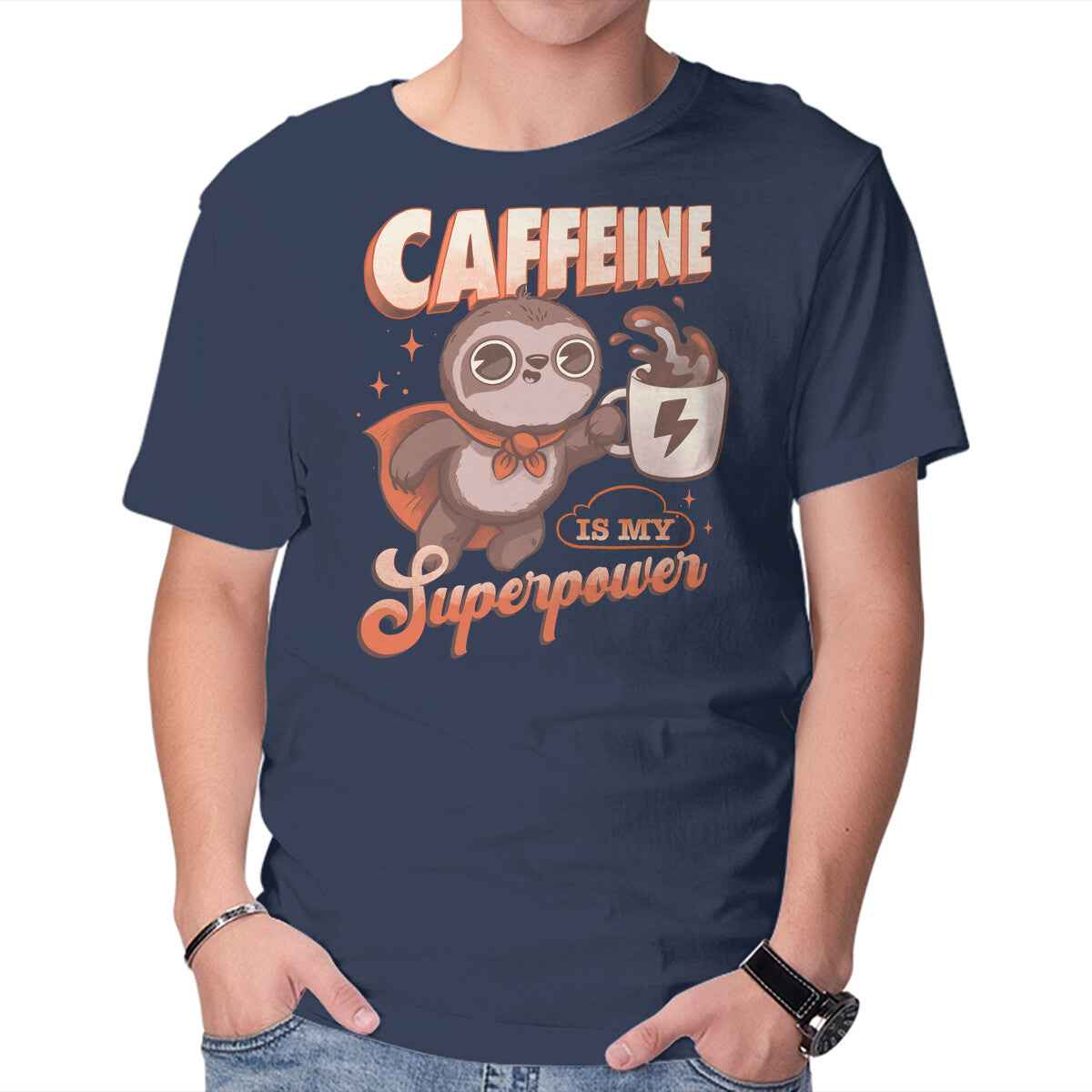 Caffeine Is My Superpower – Coffee Graphic T-Shirt