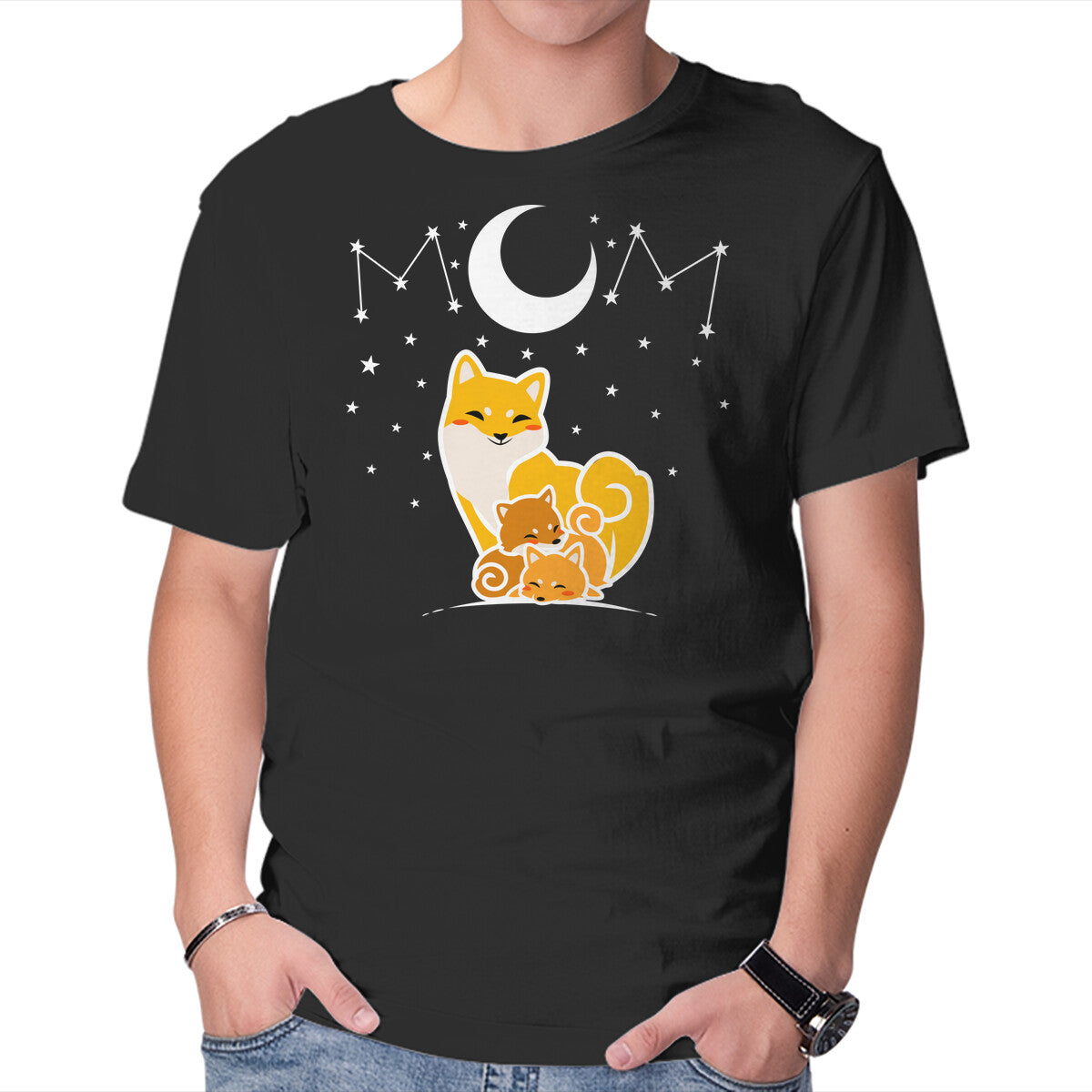 Shiba Inu Mom – Dog Graphic T-Shirt in black, product display
