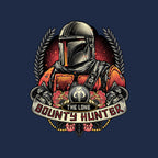 The Lone Bounty Hunter – Sci-Fi Graphic T-Shirt design artwork for navy graphic T-shirt