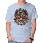 The Lone Bounty Hunter – Sci-Fi Graphic T-Shirt in blue, product display