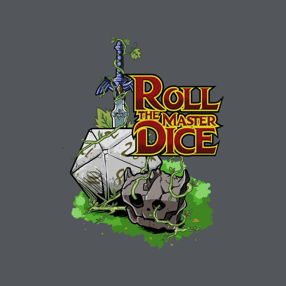 Roll The Master Dice Graphic T-Shirt design artwork for charcoal graphic T-shirt