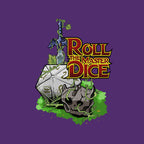 Roll The Master Dice Graphic T-Shirt design artwork for purple graphic T-shirt