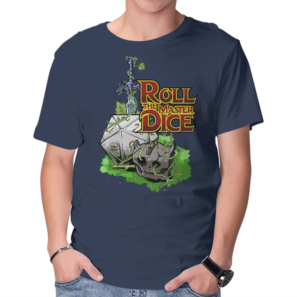 Roll The Master Dice Graphic T-Shirt in navy, product display