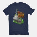 Roll The Master Dice Graphic T-Shirt in navy, flat-lay product view