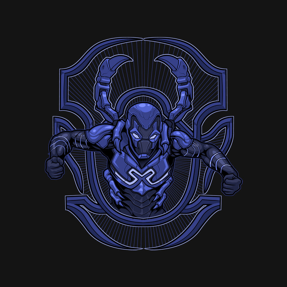 Beetle-Man Graphic T-Shirt design artwork for black graphic T-shirt