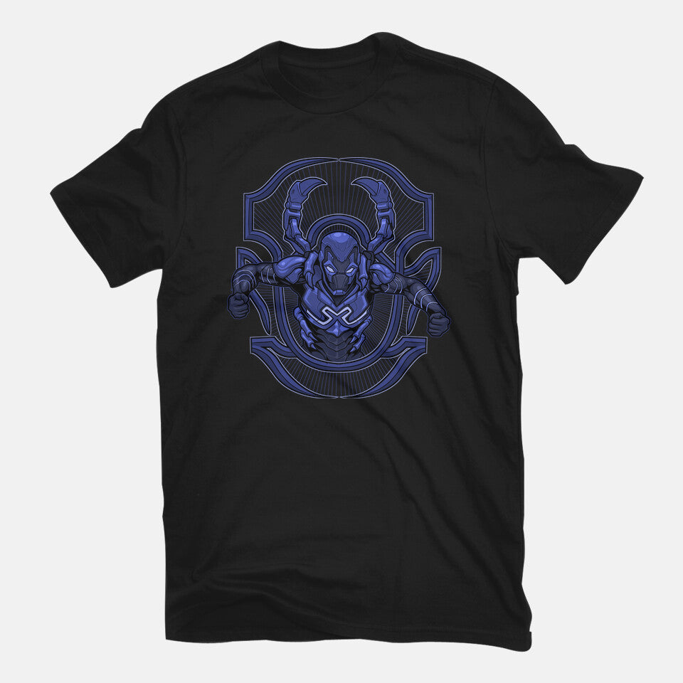 Beetle-Man Graphic T-Shirt in black, flat-lay product view