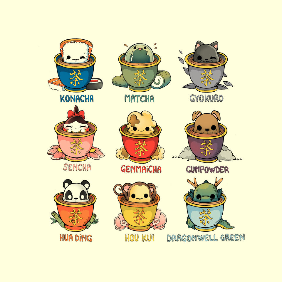 Tea Types – Cat Graphic T-Shirt