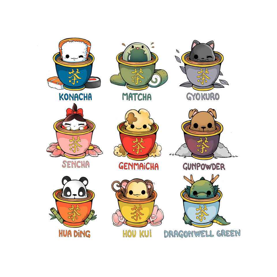 Tea Types – Cat Graphic T-Shirt