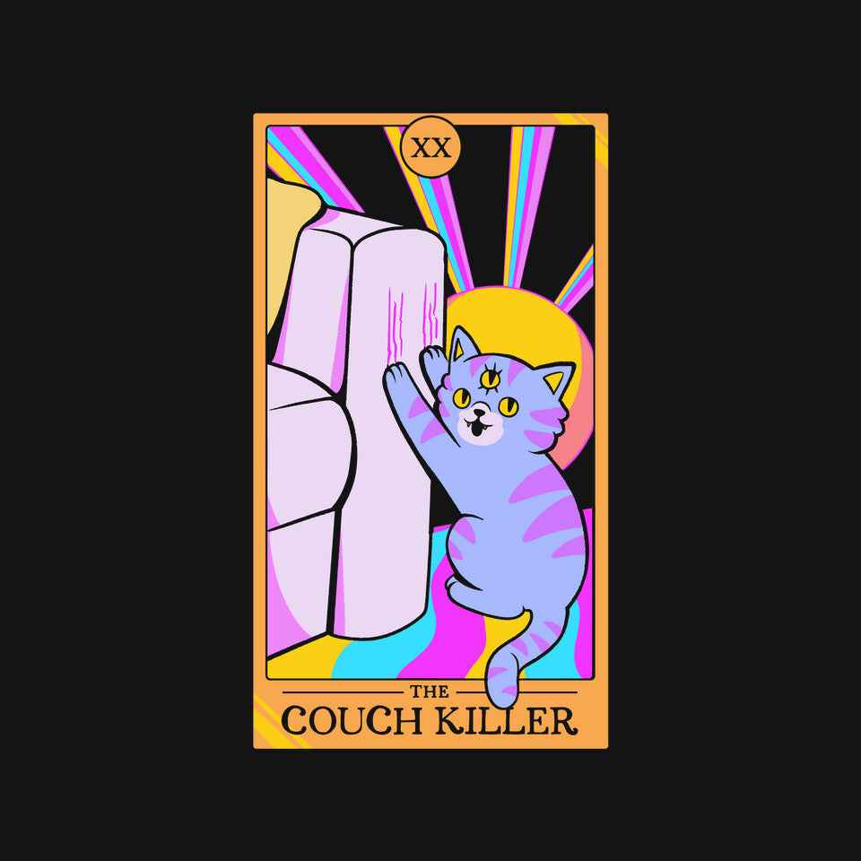 Cat The Couch Killer – Cat Graphic T-Shirt