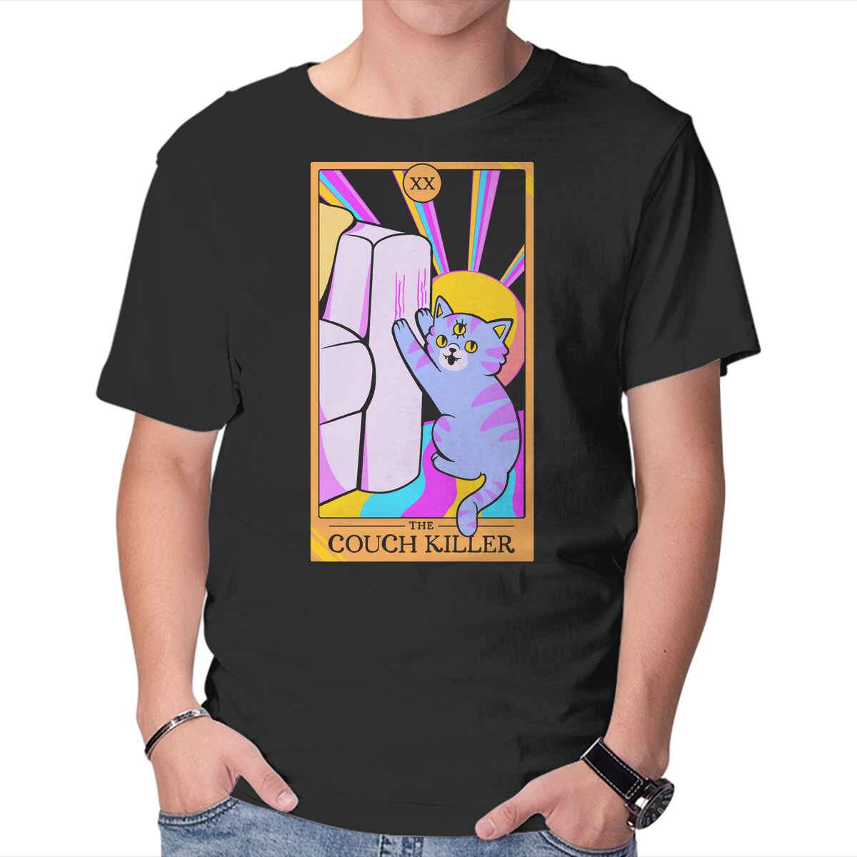 Cat The Couch Killer – Cat Graphic T-Shirt