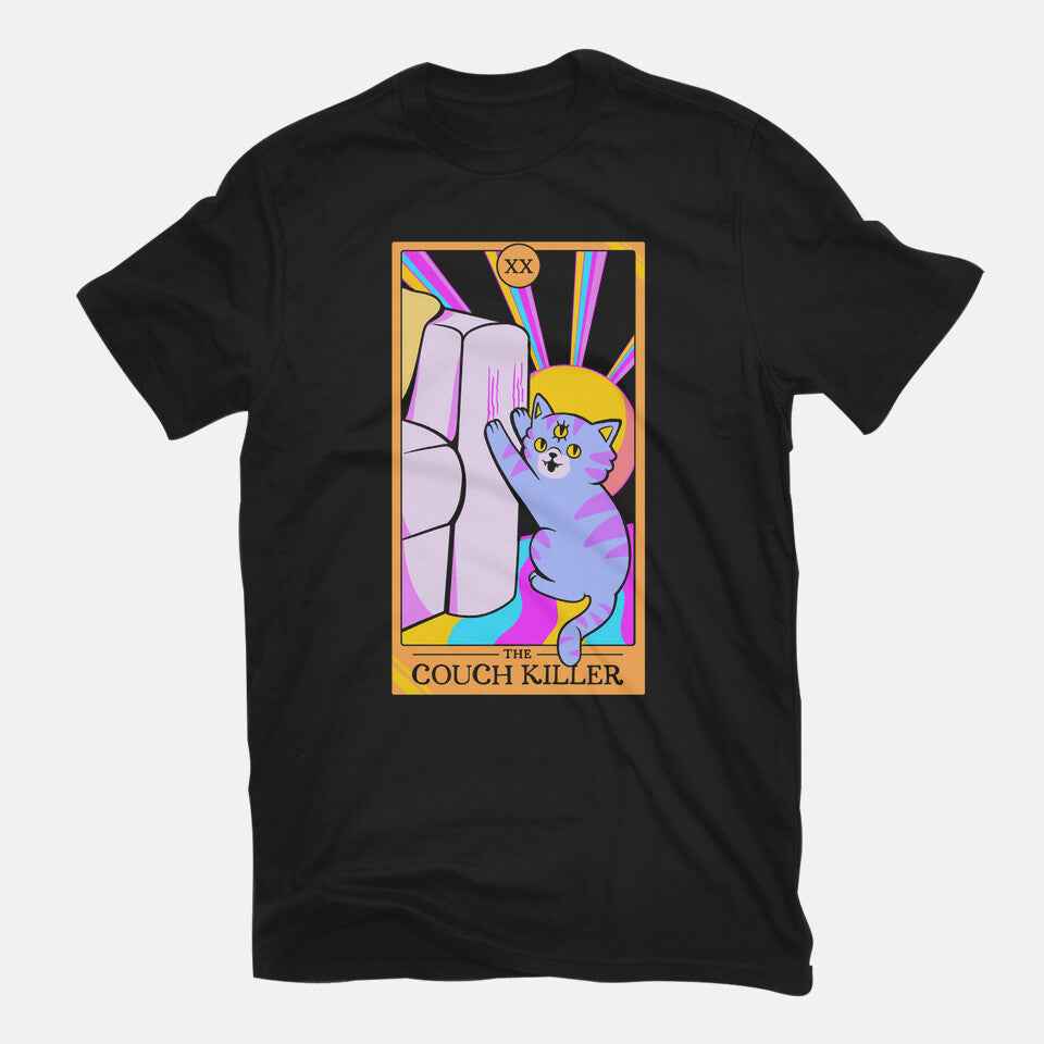 Cat The Couch Killer – Cat Graphic T-Shirt
