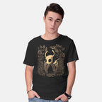 Model wearing black GodMaster – Gaming Graphic T-Shirt