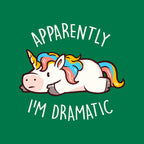 Apparently I'm Dramatic – Animal Graphic T-Shirt design artwork for green graphic T-shirt