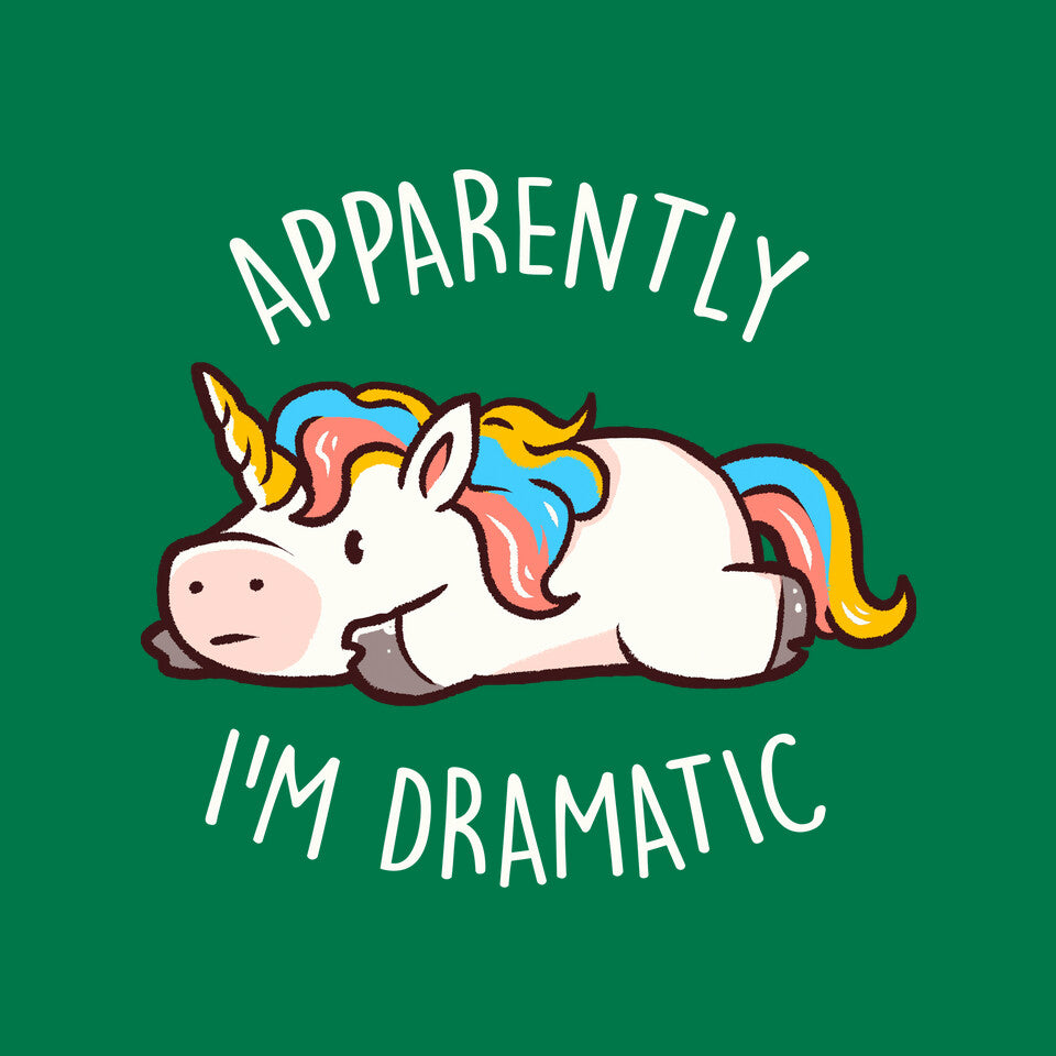 Apparently I'm Dramatic – Animal Graphic T-Shirt design artwork for green graphic T-shirt