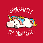 Apparently I'm Dramatic – Animal Graphic T-Shirt design artwork for red graphic T-shirt
