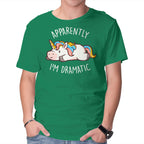 Apparently I'm Dramatic – Animal Graphic T-Shirt in green, product display
