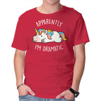 Apparently I'm Dramatic – Animal Graphic T-Shirt in red, product display