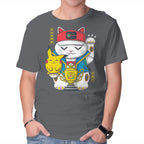 Champ Cat – Anime Graphic T-Shirt in charcoal, product display