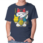 Champ Cat – Anime Graphic T-Shirt in navy, product display