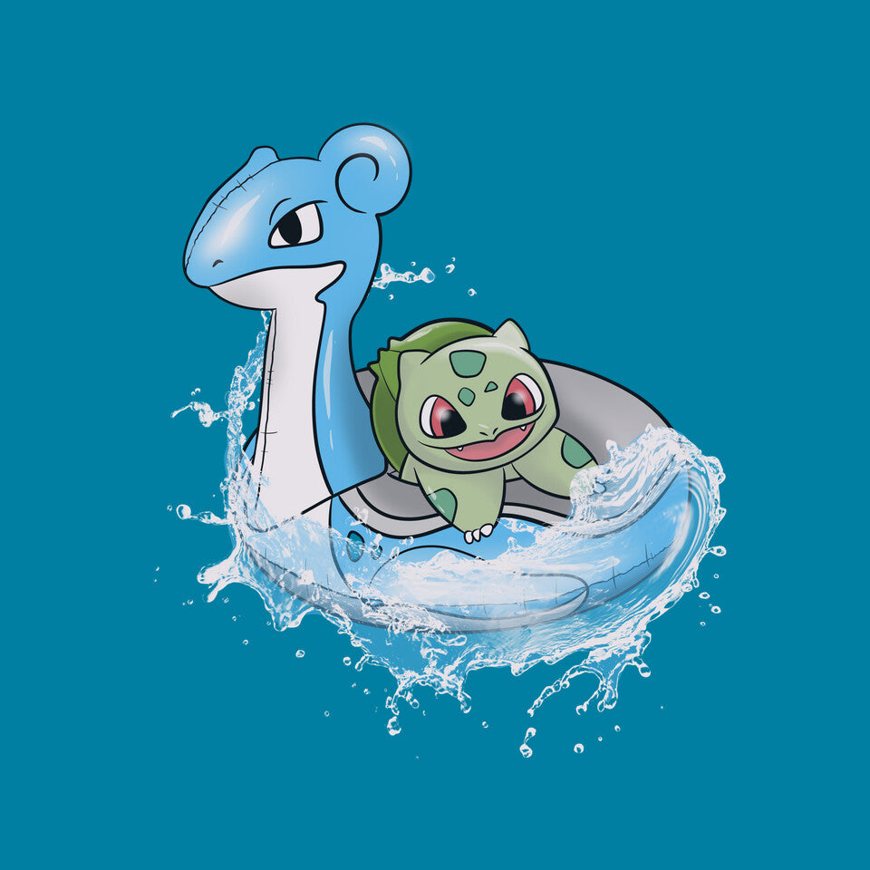Grass Summer – Anime Graphic T-Shirt design artwork for turquoise graphic T-shirt