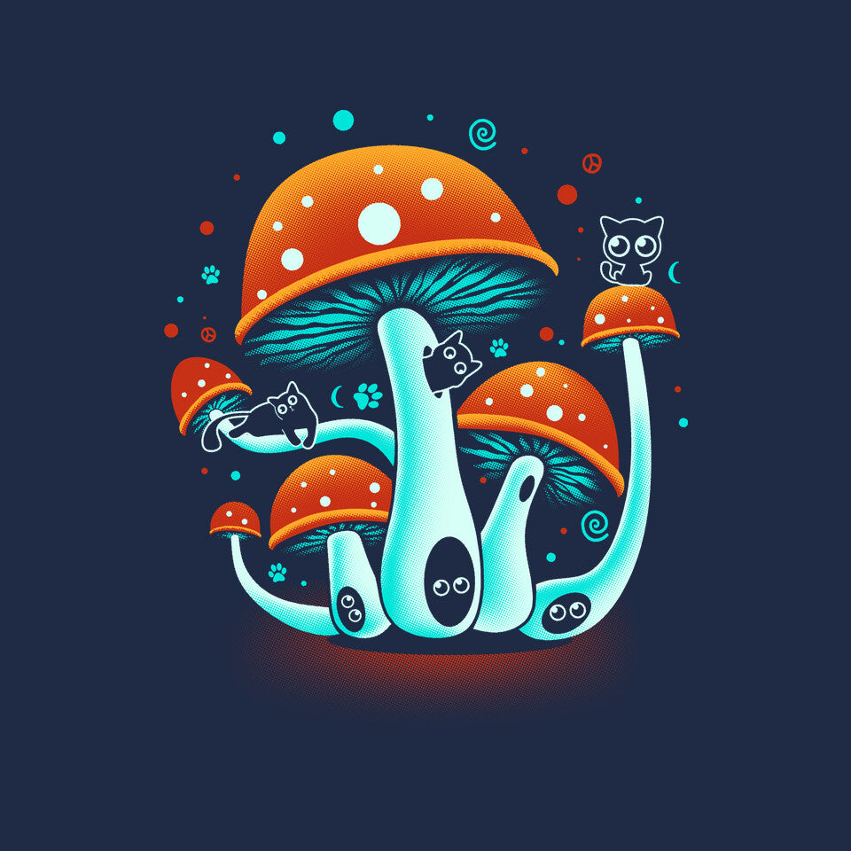 Catland – Cat Graphic T-Shirt design artwork for navy graphic T-shirt
