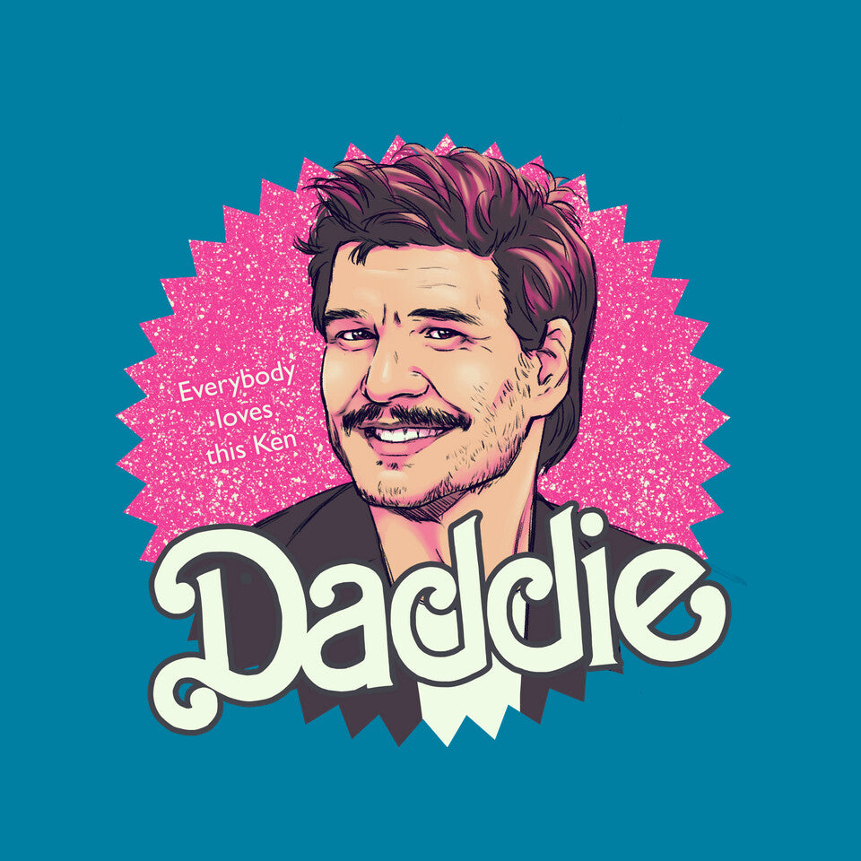 Daddie – Movie Graphic T-Shirt design artwork for turquoise graphic T-shirt