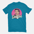Daddie – Movie Graphic T-Shirt in turquoise, flat-lay product view