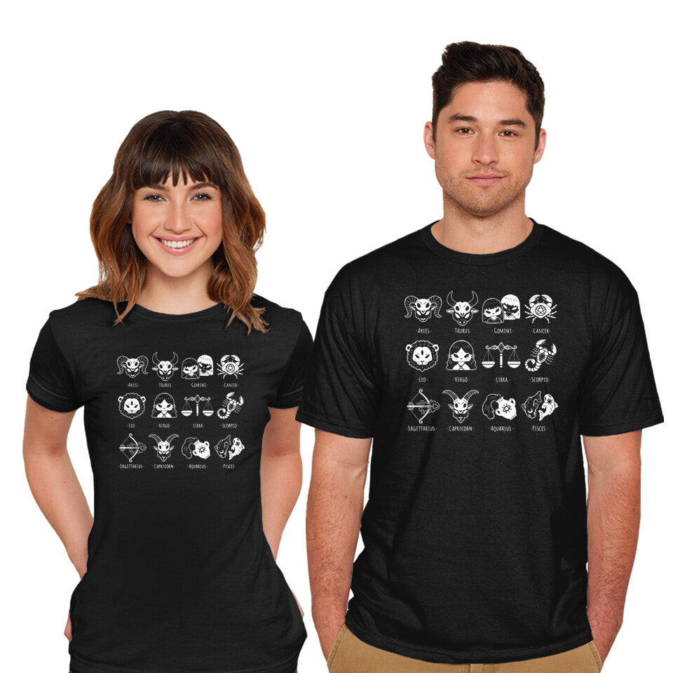 Model wearing black Black Zodiac – Animal Graphic T-Shirt