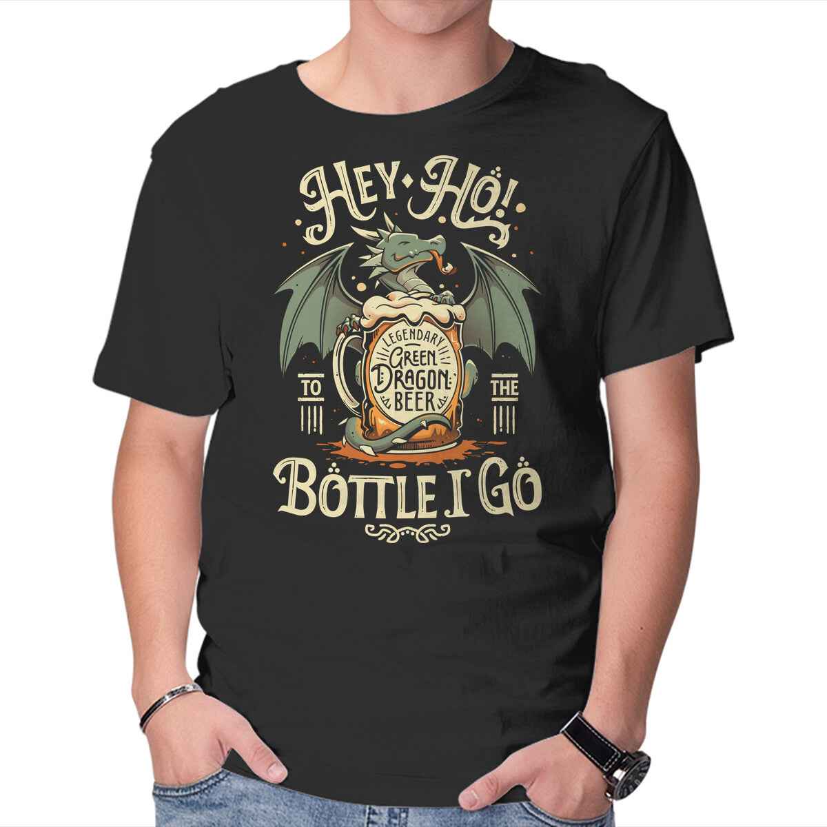 A Dragon's Pint – Fantasy Graphic T-Shirt
