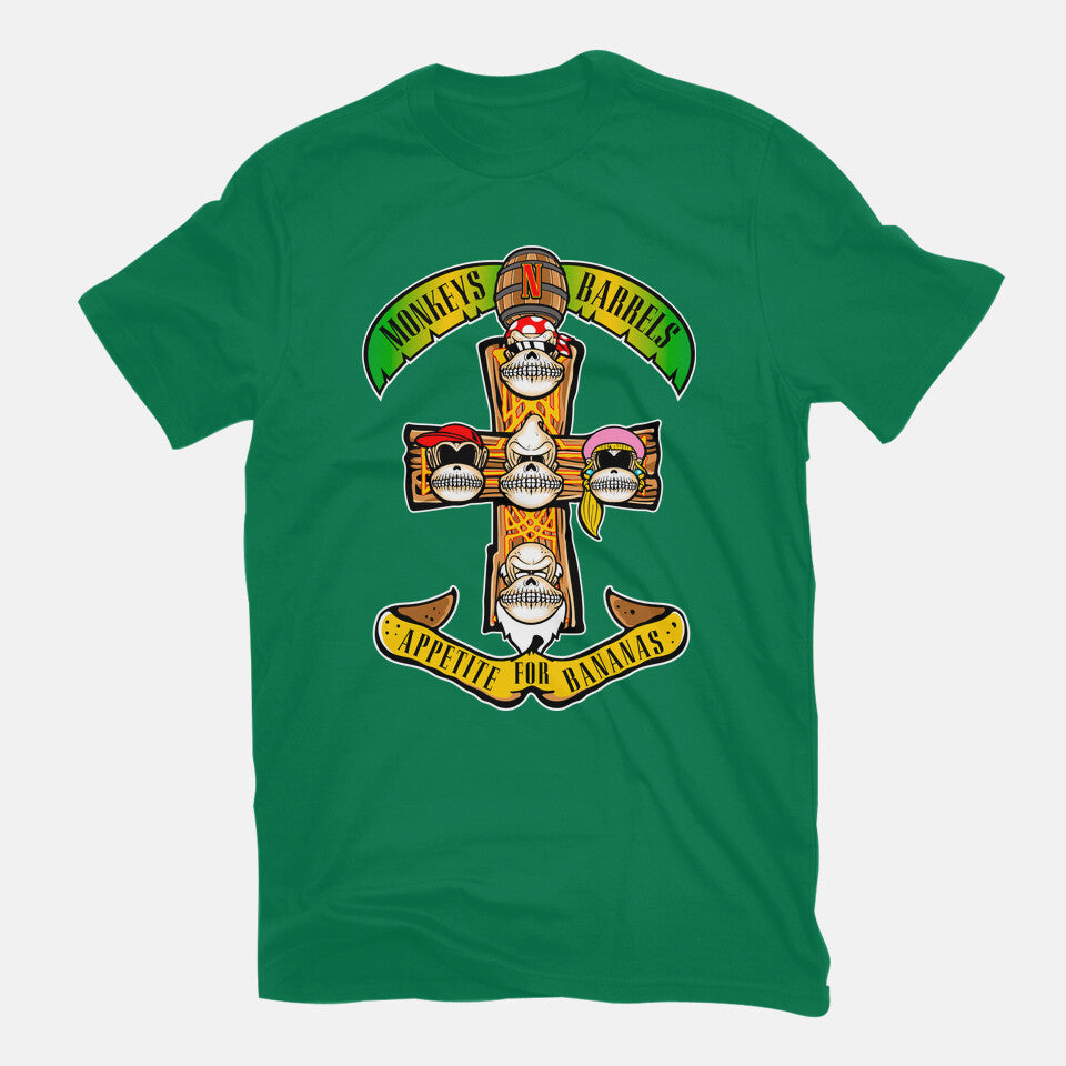 Appetite For Bananas – Music Graphic T-Shirt in green, flat-lay product view