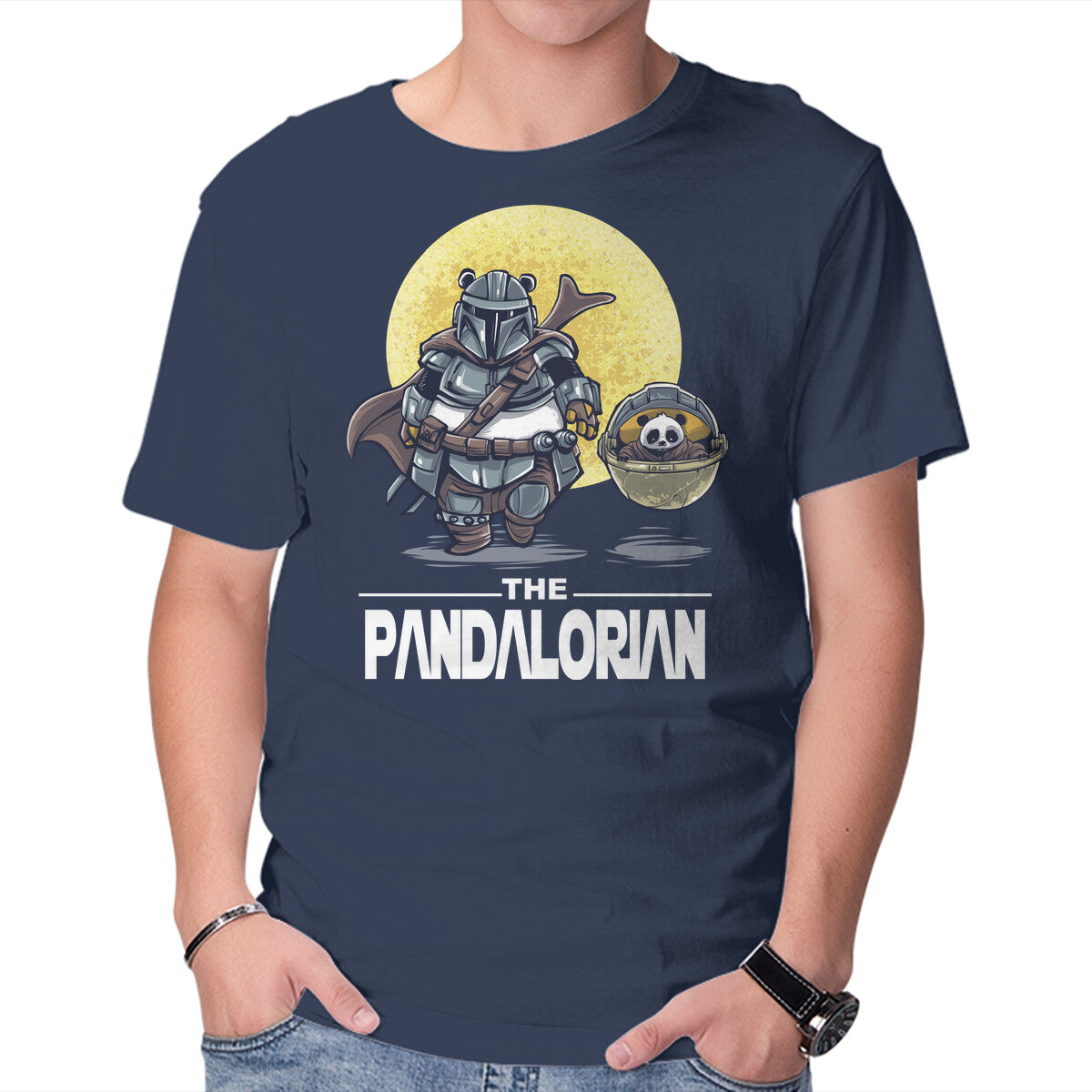 The Pandalorian – Sci-Fi Graphic T-Shirt in navy, product display