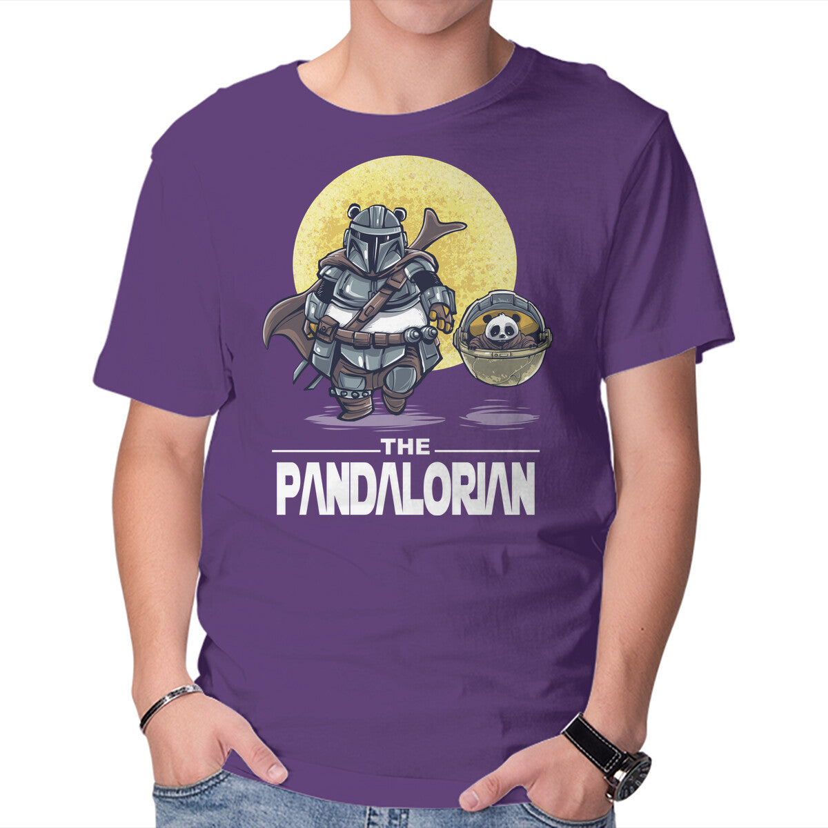 The Pandalorian – Sci-Fi Graphic T-Shirt in purple, product display