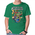 Turtles And Dragons Graphic T-Shirt in green, product display