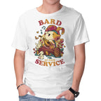 Bard's Call – Cat Graphic T-Shirt in white, product display