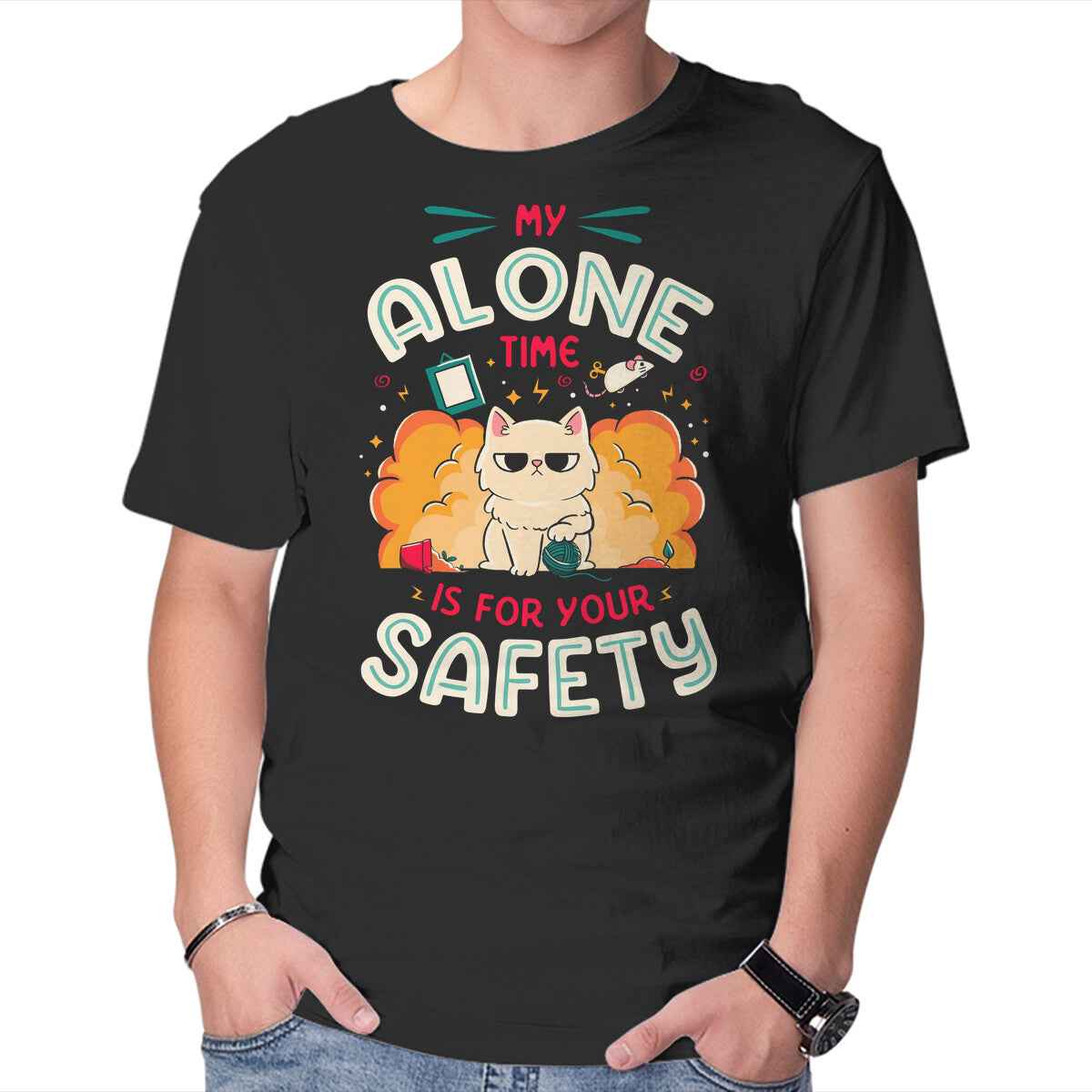 My Alone Time – Cat Graphic T-Shirt